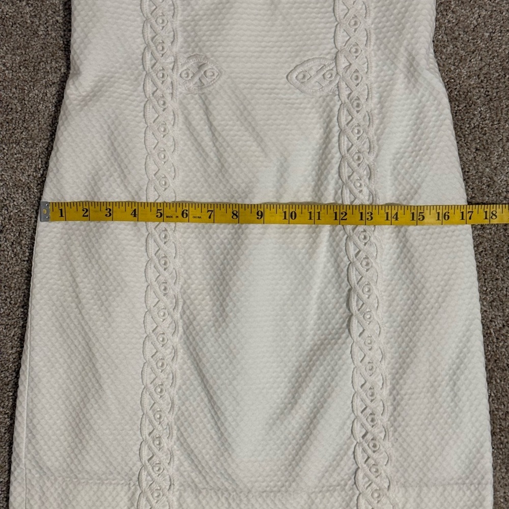 LILLY PULITZER Elegant White Embroidered Lace Dress Women’s Size S - Picture 6 of 16
